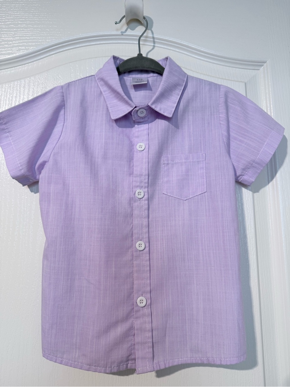 Source Unknown Kids Lavender Short-Sleeve Button-Up Shirt